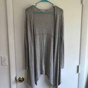 Rolla Coster Heather Gray Open-Front Cardigan